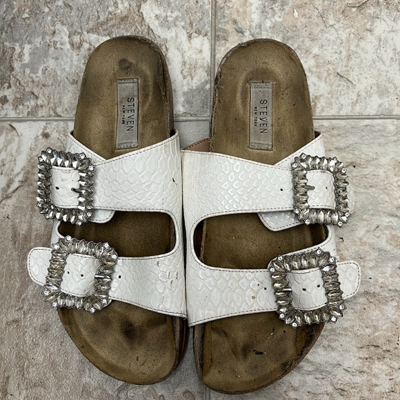 STEVEN WHITE SLIDES / SANDALS SIZE 7 - Picture 8 of 8